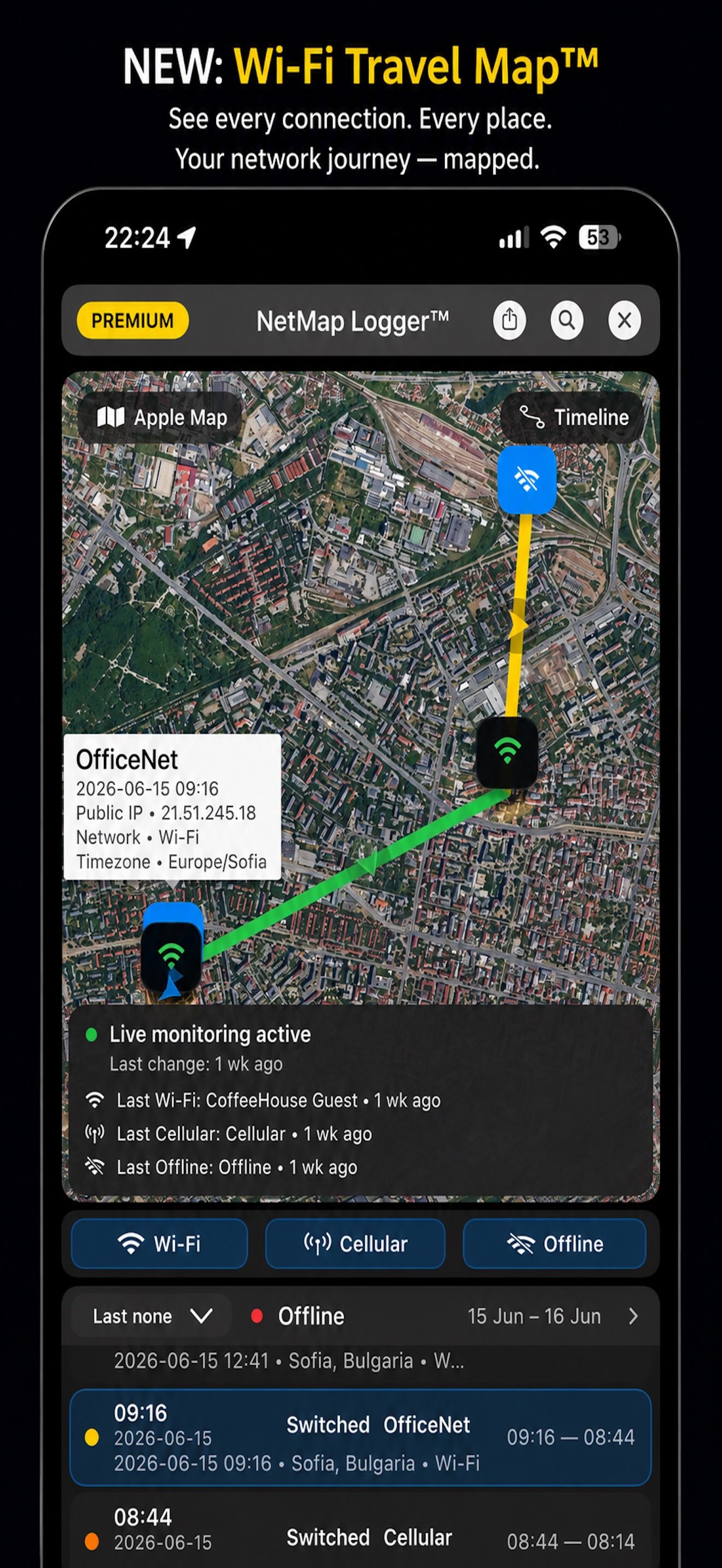 NetMap Logger map view