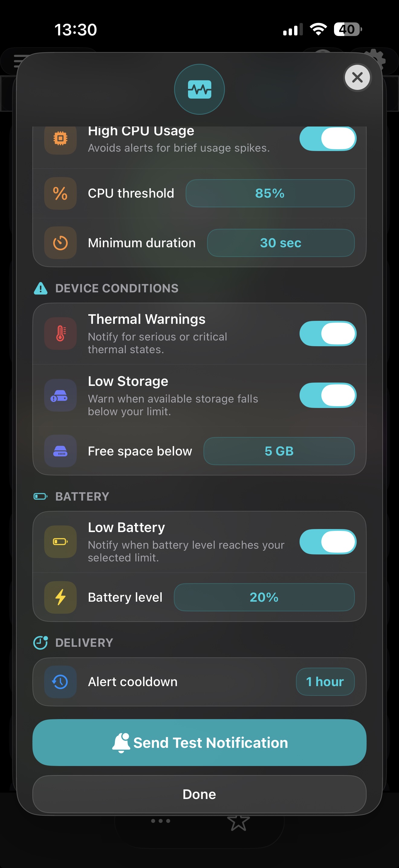 Device Health Alerts