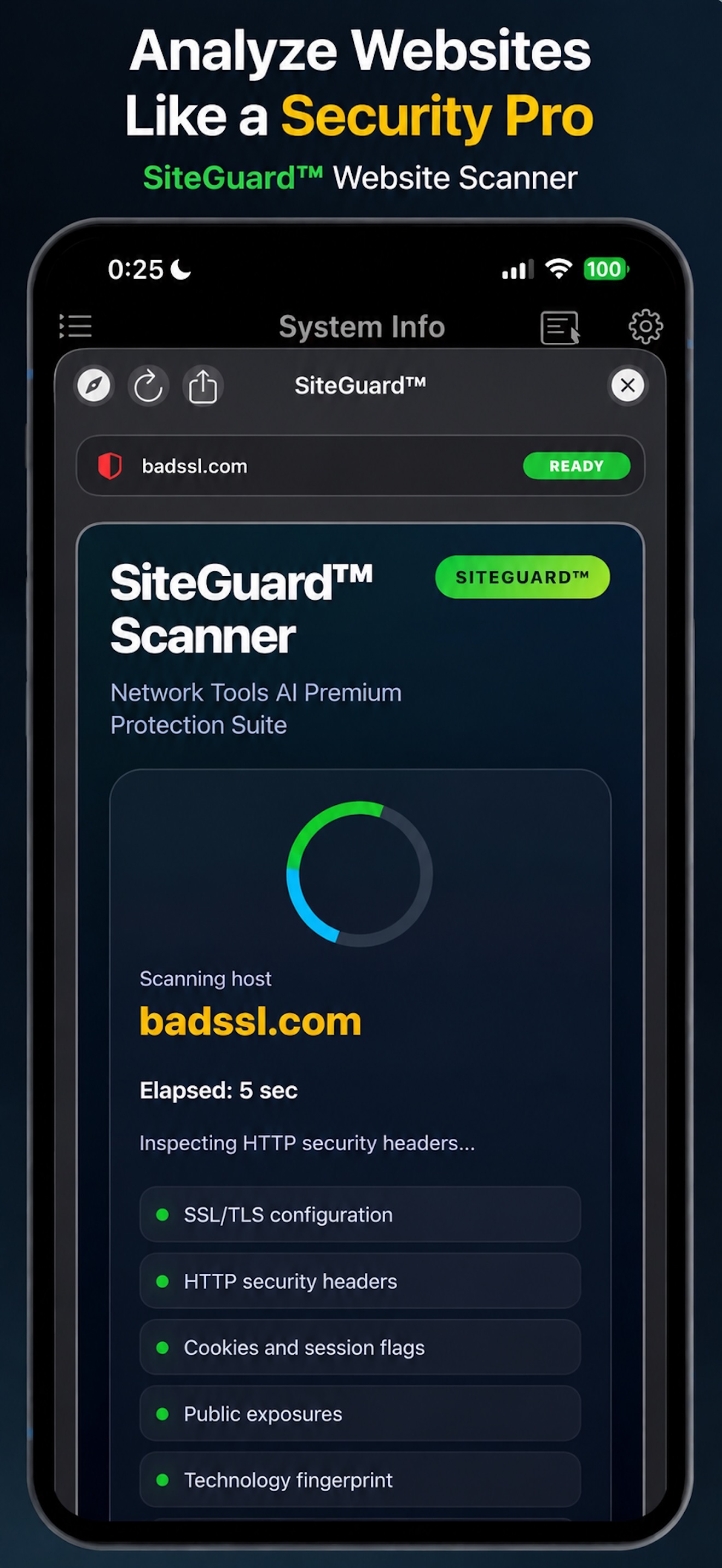 SiteGuard website security analysis